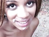 Outdoor Quickie With A Skinny Black Cutie