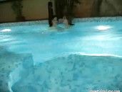 Beautiful Girls Go Skinny Dipping In The Pool