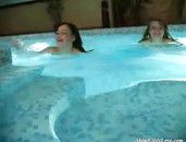 Beautiful Girls Go Skinny Dipping In The Pool