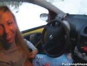 Good Head In The Car From A Cute Blonde Girl
