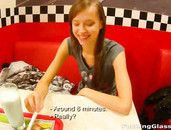 Eager Teen Girl Gives A Public Bathroom Blowjob