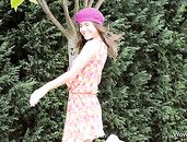 Panty And Ass Flashing Teen Cutie In The Garden