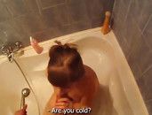 Tight Ass Amateur In His Bathtub Taking Dick