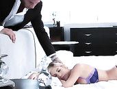 Couple Oils Up Before Having Creampie Sex