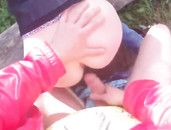 Slut Drops Her Blue Jeans And Fucks In Public