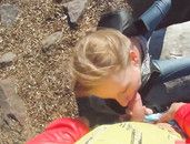 Slut Drops Her Blue Jeans And Fucks In Public